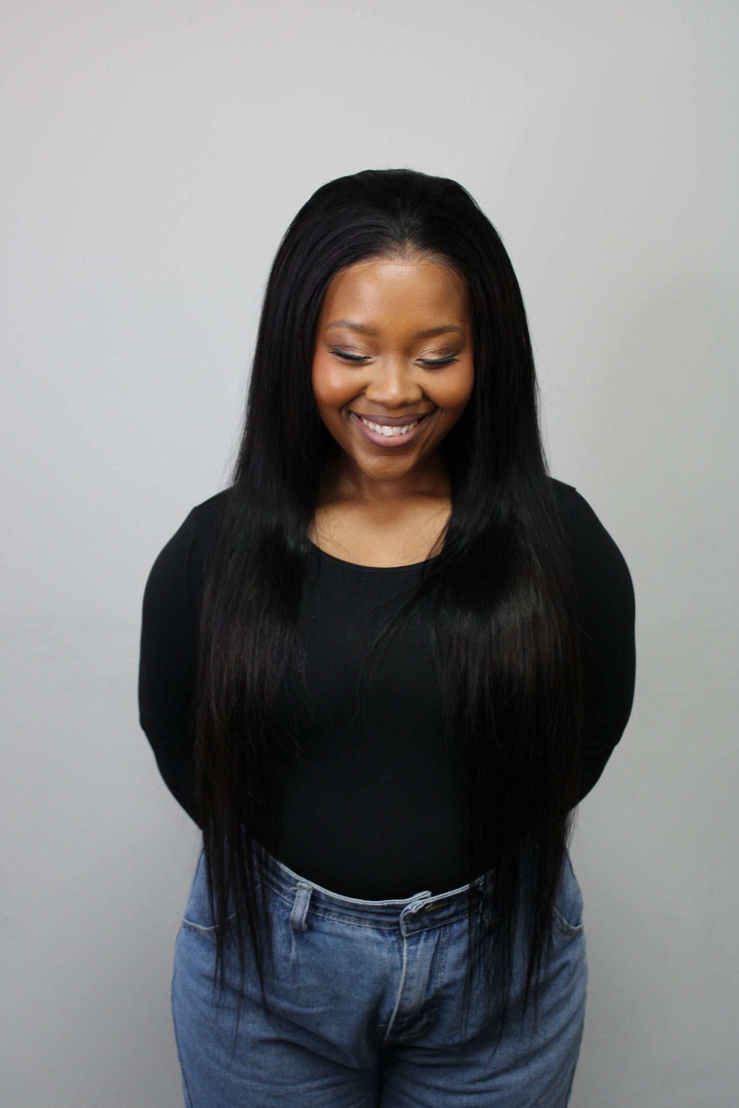 32" Full Frontal Wig - Brown Black