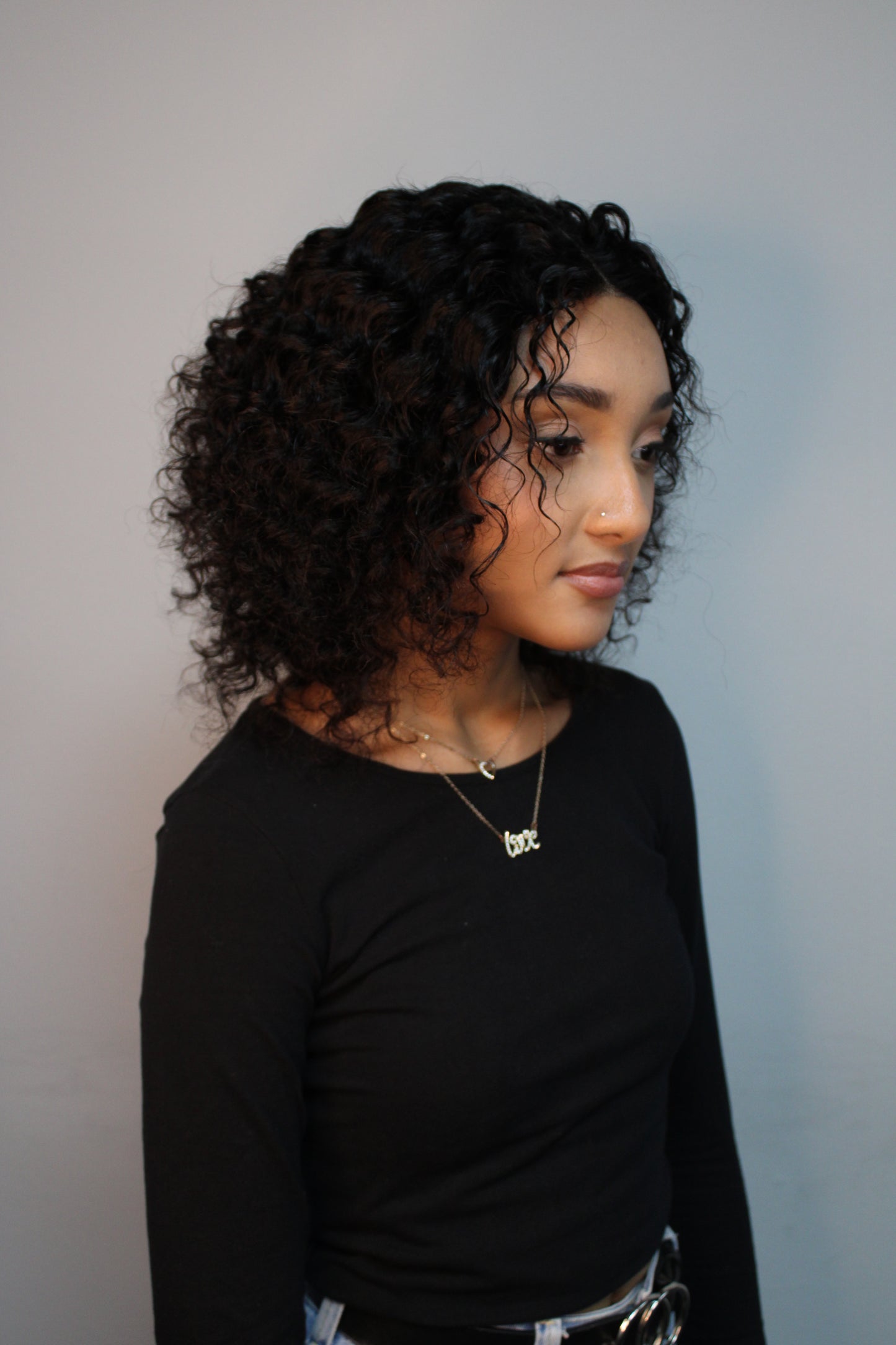 10" Jerry Curl 3-Way Wig - Brown Black